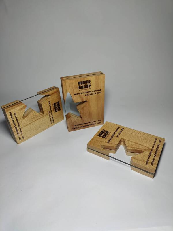 Star Shape WOODEN AWARDS