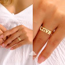 Slim roman engraved ring