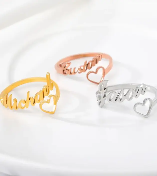 Ring baguet zircon band gold