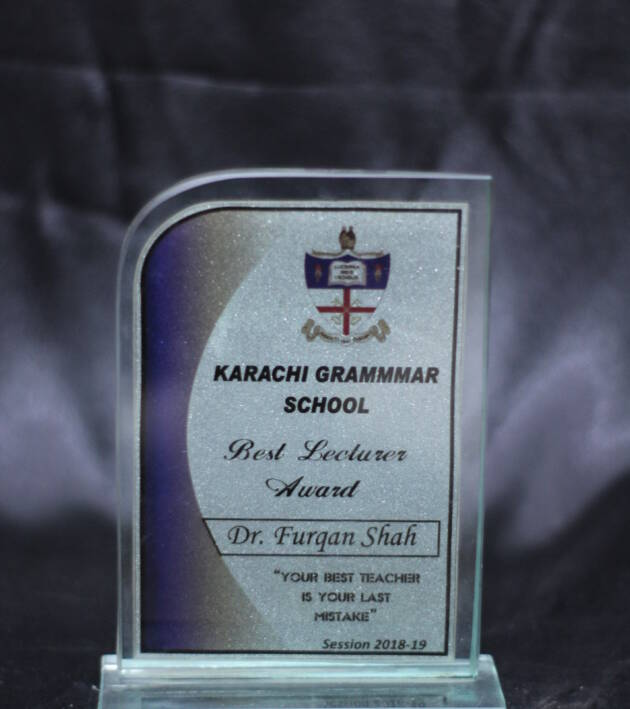 Glass Glass Glitter Award