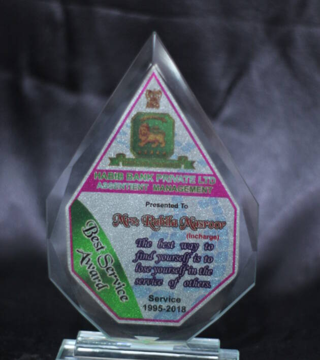Glass Glitter Printing Award