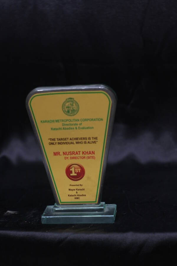 Glass Golden With lamanation Awards