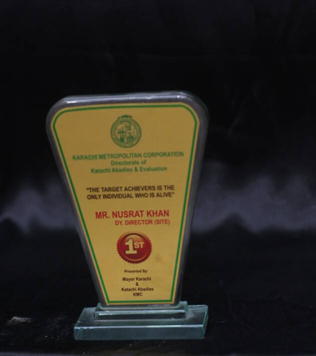 Glass Golden With lamanation Awards